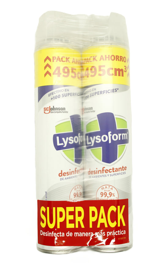 Pack Ahorro Lysoform Aerosol 495m3 c/u