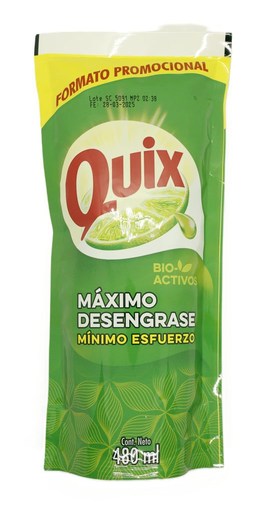Recarga Económica Quix Máximo Desengrase 480ml