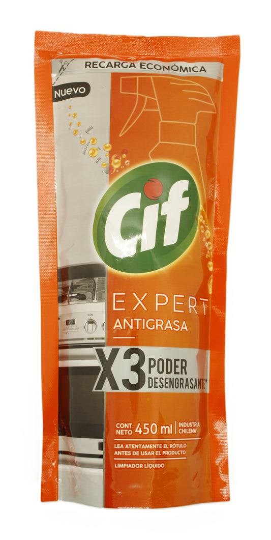 Recarga Económica CIF Líquido Expert Antigrasa 450 ml