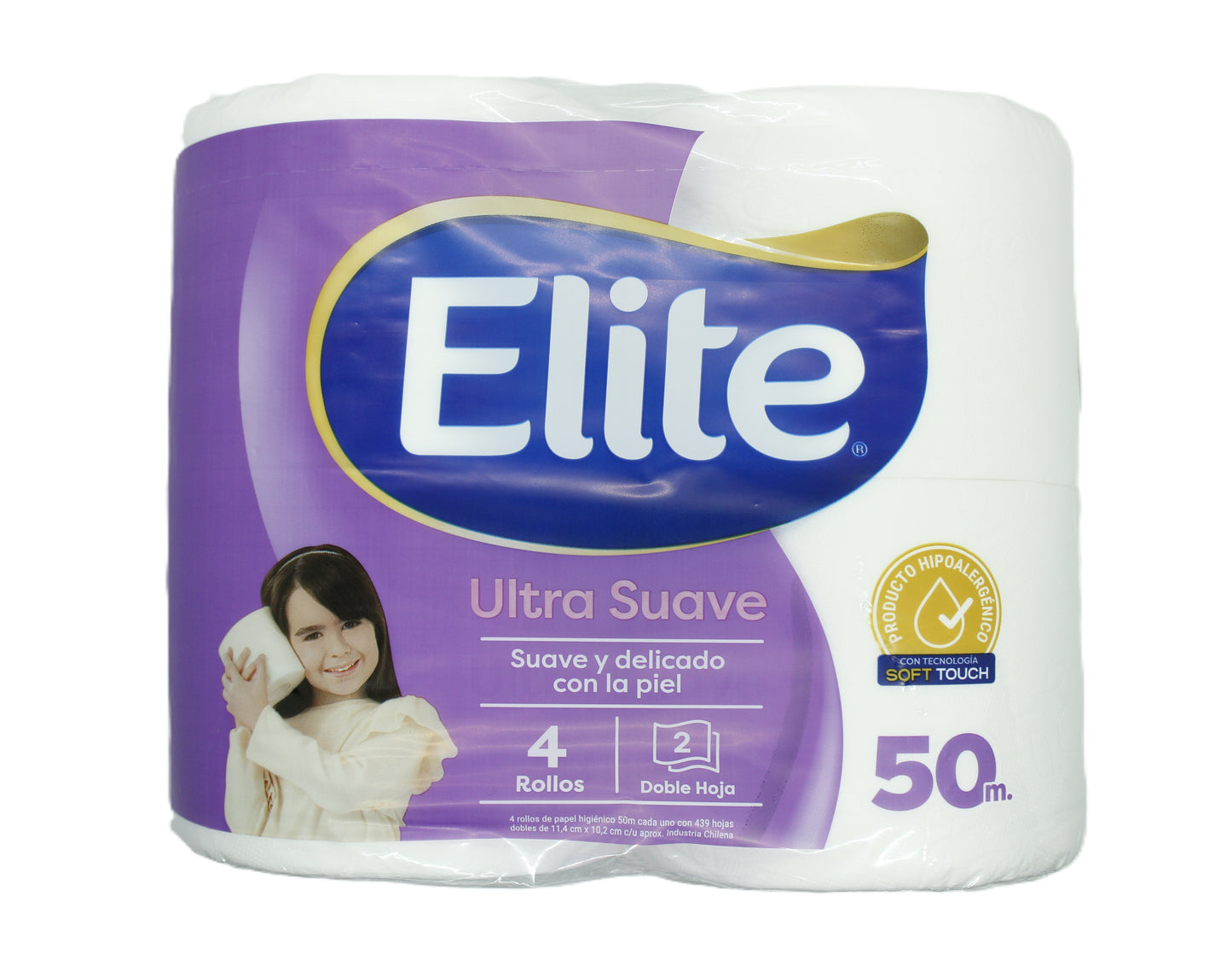 Papel Higiénico Elite 50m Pack 4 Rollos